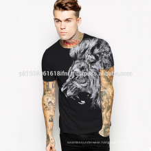 Summer lion roaring cotton fabric t shirt wholesale